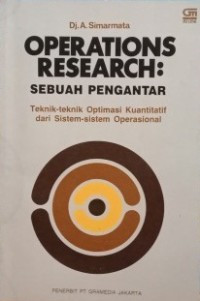 Operations Research Sebuah Pengantar